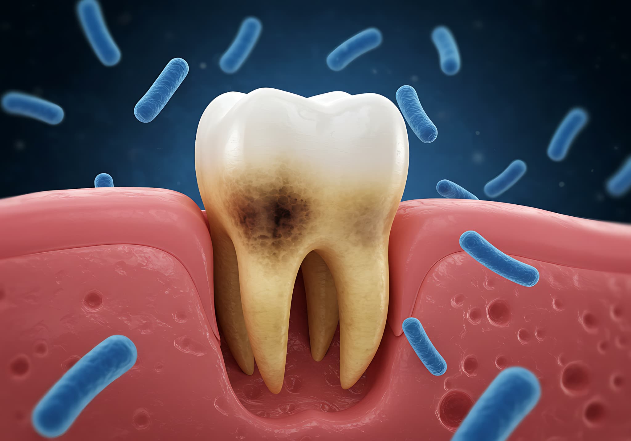 虫歯菌が体へ広がるイメージ