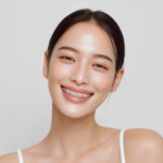 矯正をしている大人の女性