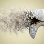 重度の虫歯で歯が破壊されていくイメージ